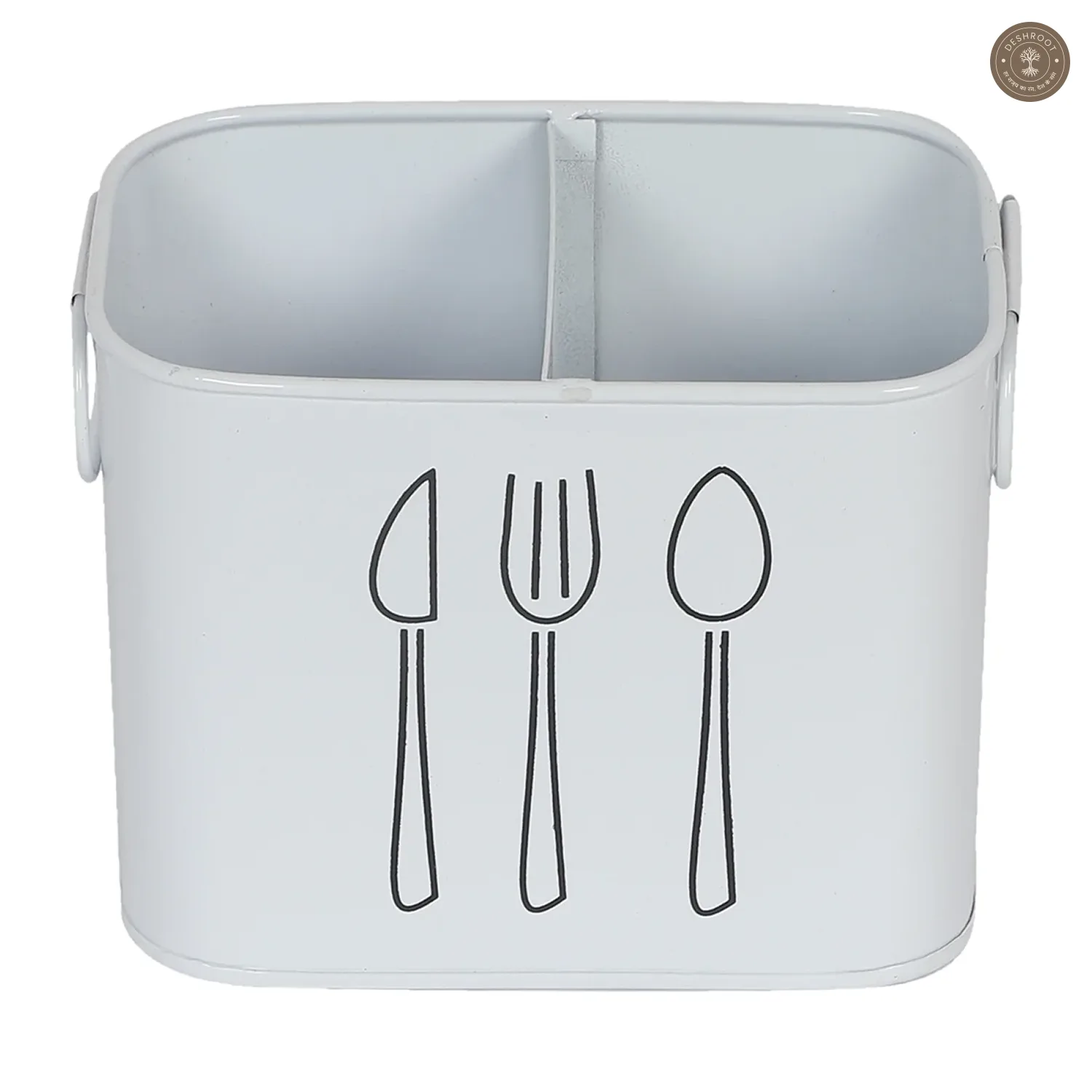 White Cutlery Stand Set of 2