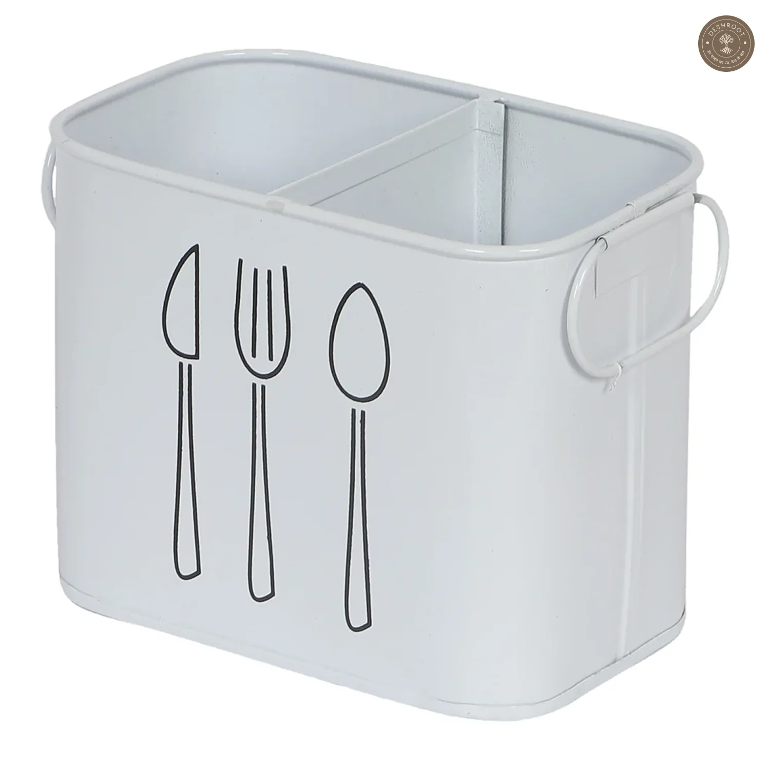 White Cutlery Stand Set of 2