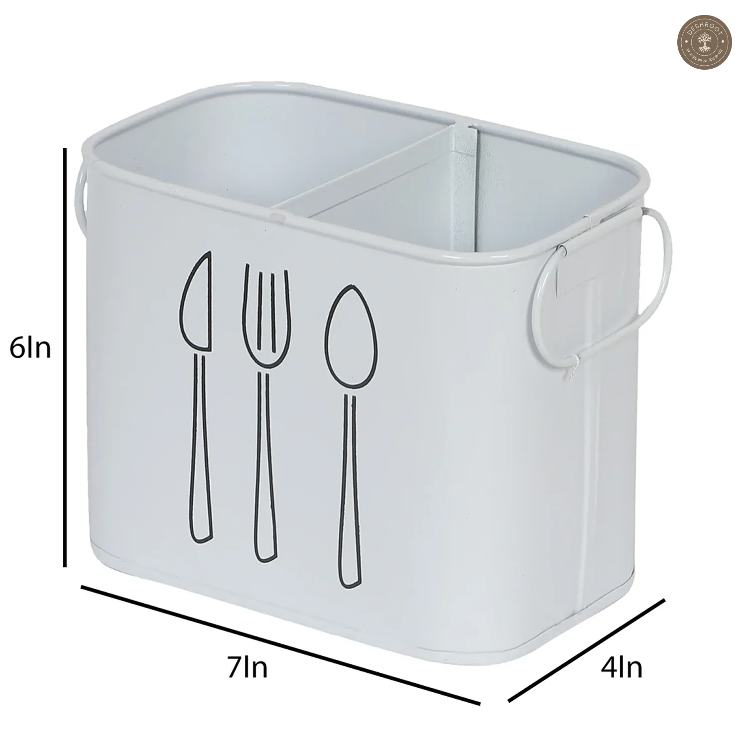 White Cutlery Stand Set of 2