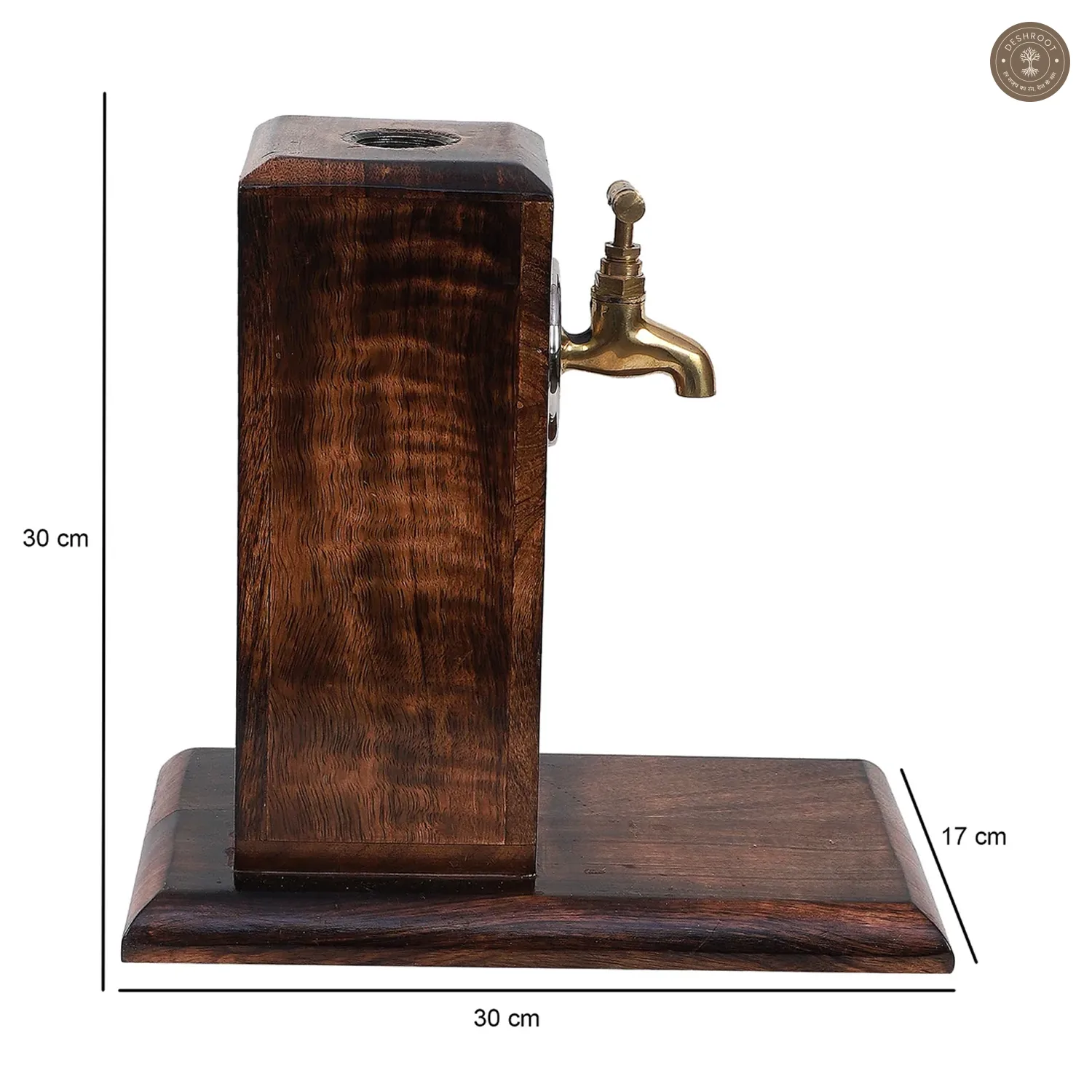 Wood & Brass Scotch Dispenser