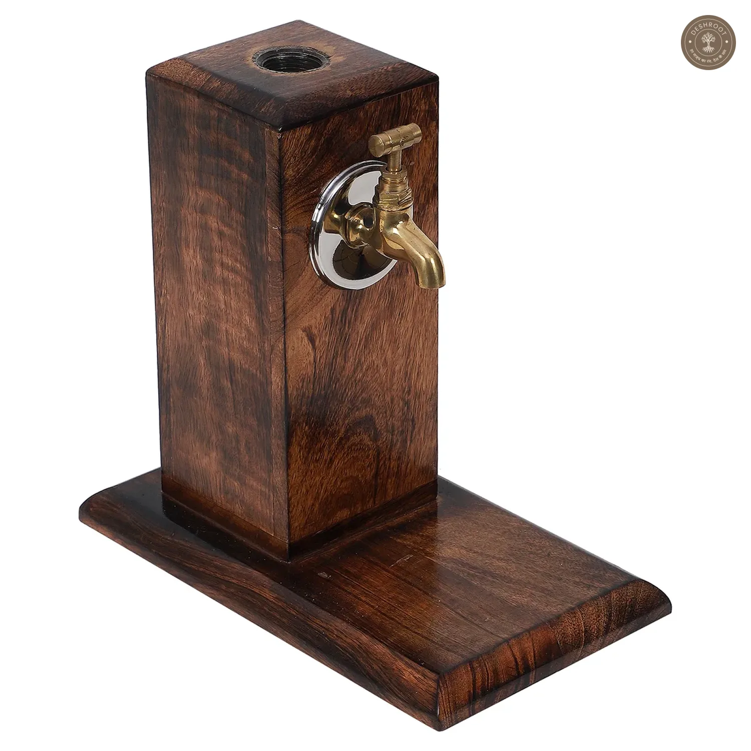 Wood & Brass Scotch Dispenser