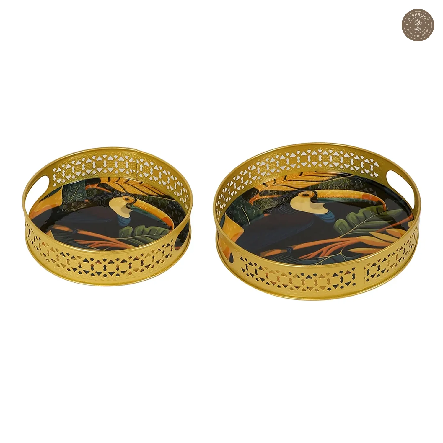 Blue Bird Tray Set of 2