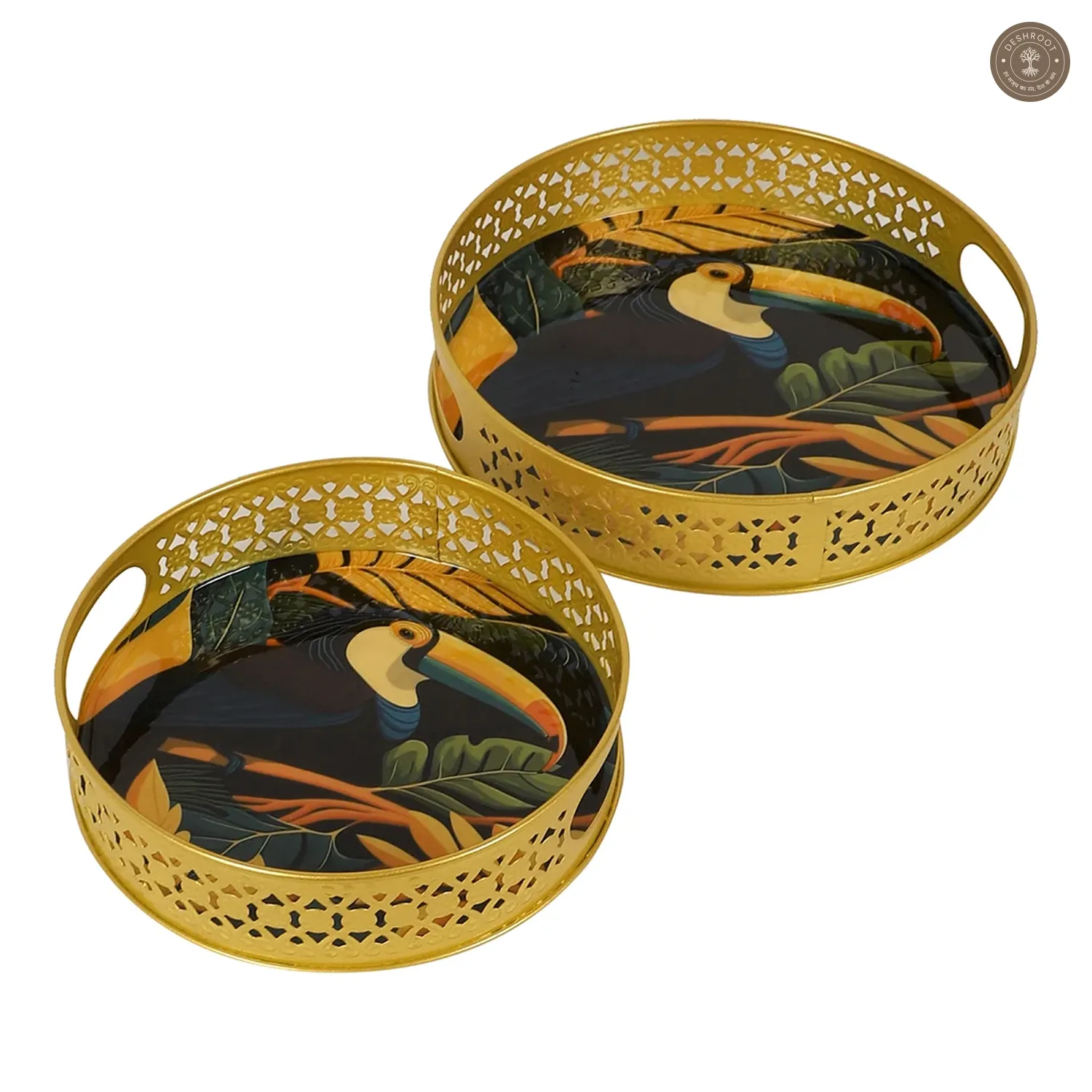 Blue Bird Tray Set of 2