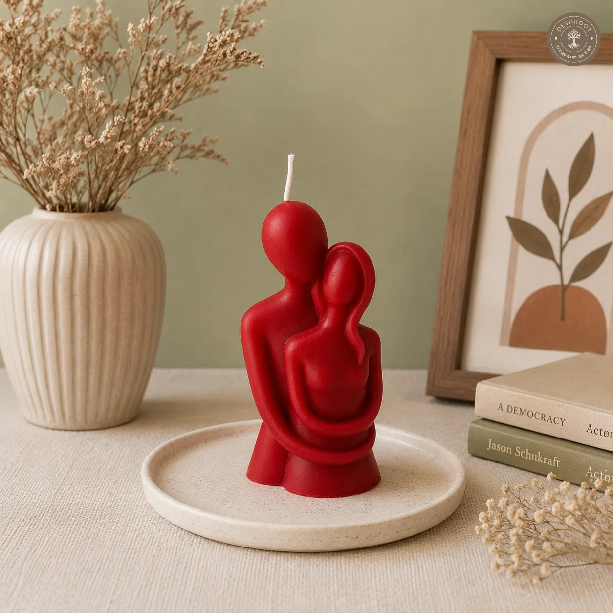 Romantic Couple Cuddle Candle