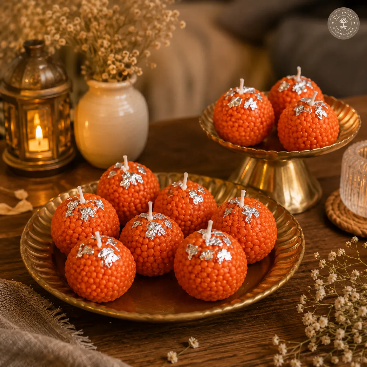 Laddu Delight Festive Candle – Traditional Indian Sweet-Inspired Candle