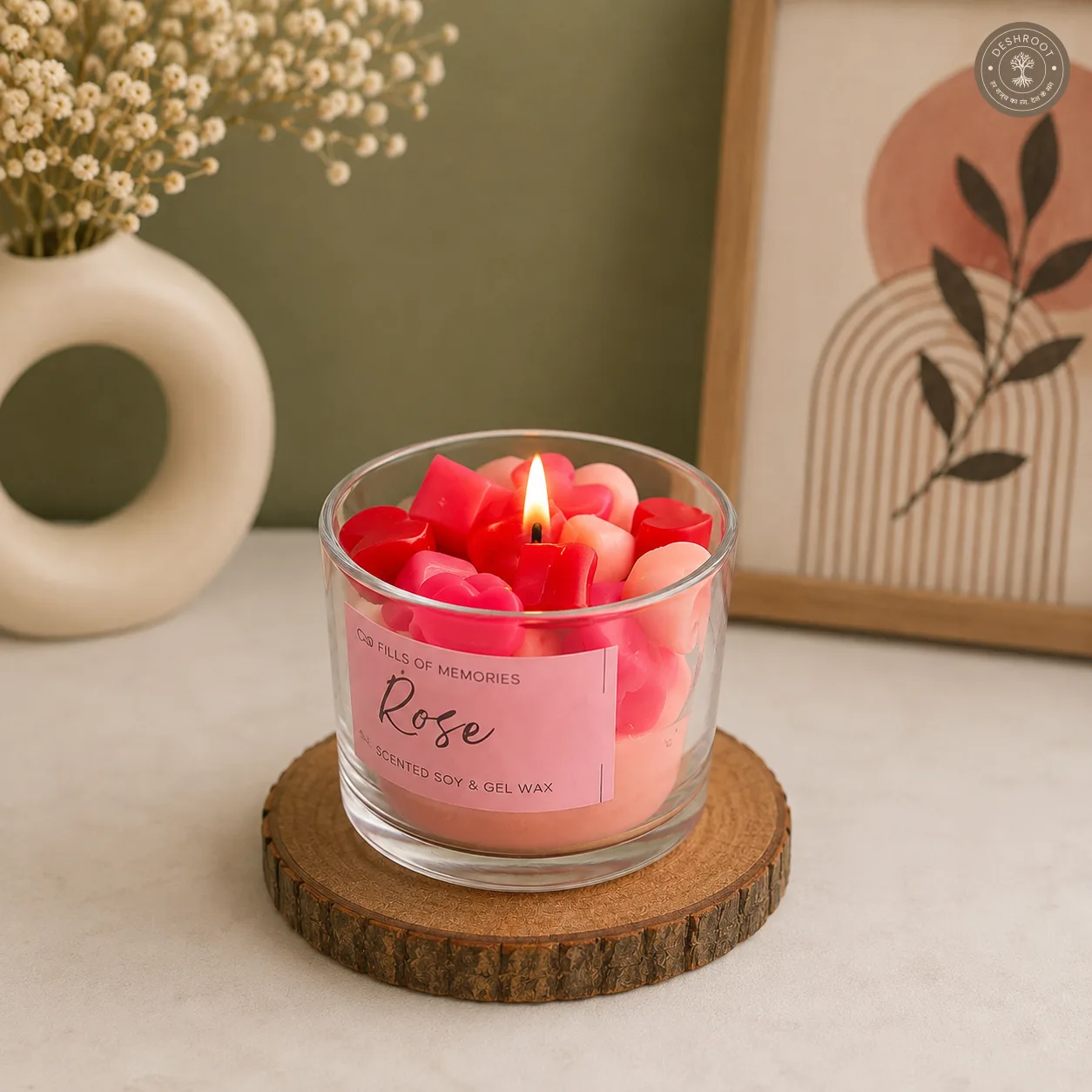 Full of Love Heart Candle