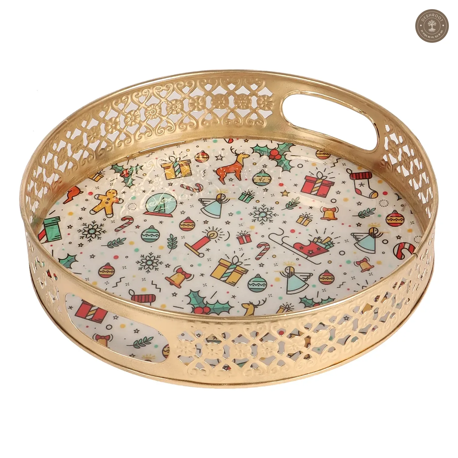 Christmas Gifts Metal Basket Set of 2