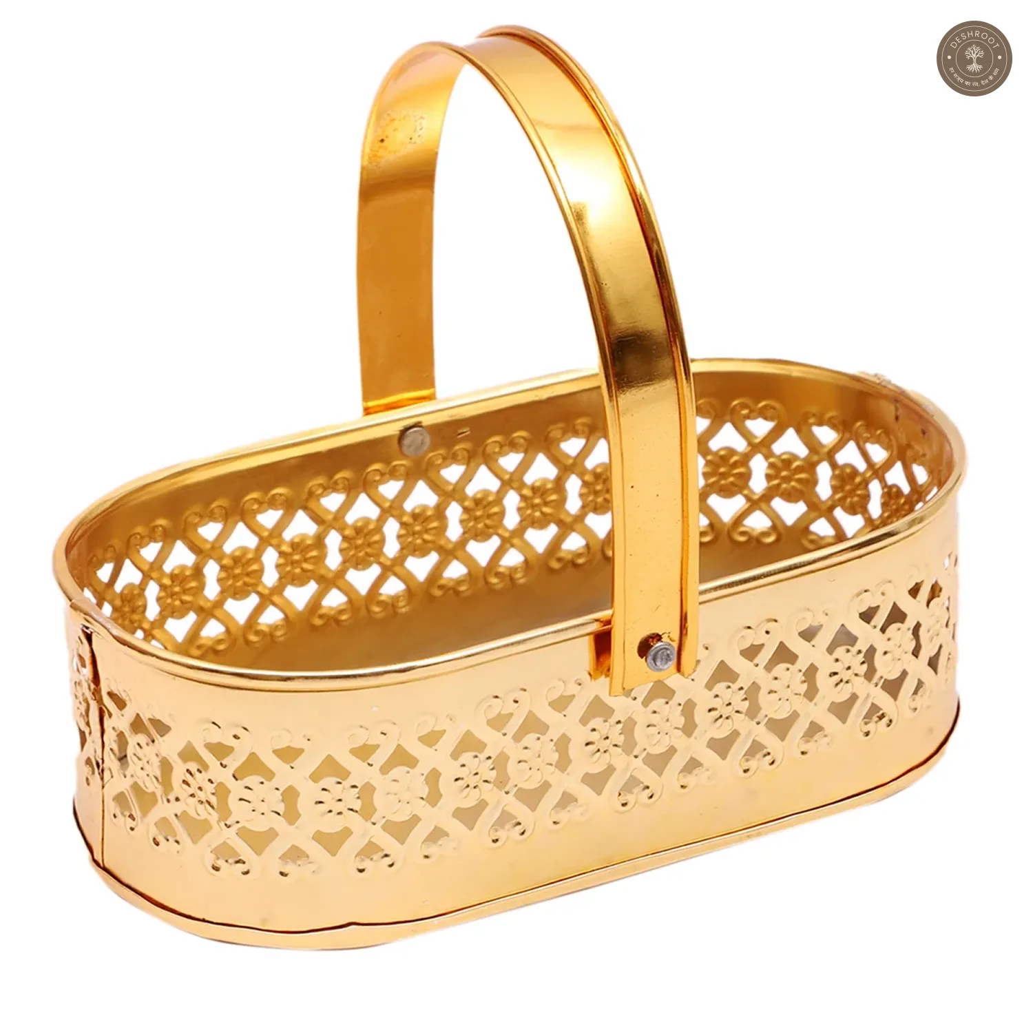 Metal Basket With Jars Set of 3