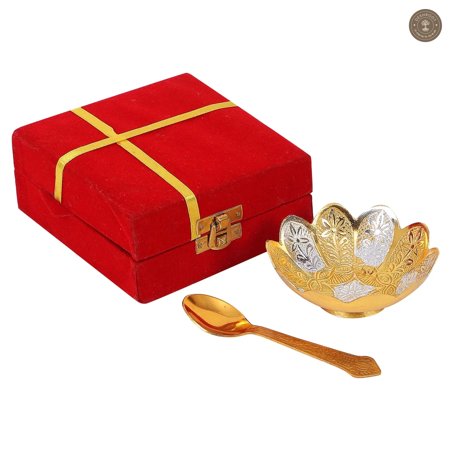 Silver Aluminium Bowl with Spoon