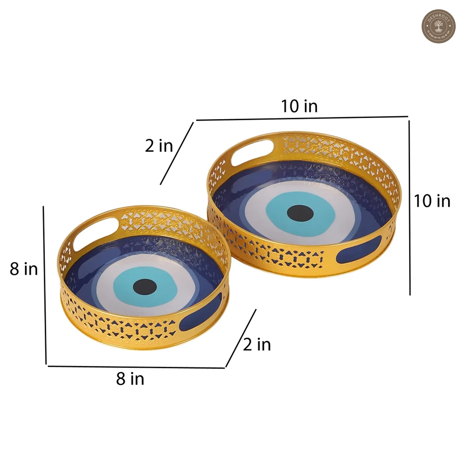 Evil Eye Meena Tray Set of 2