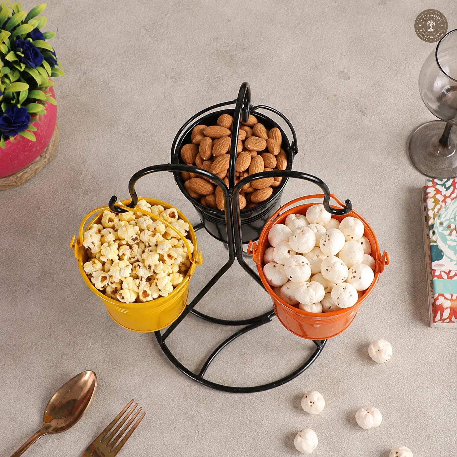 Hanging Bucket Platter Set of 3