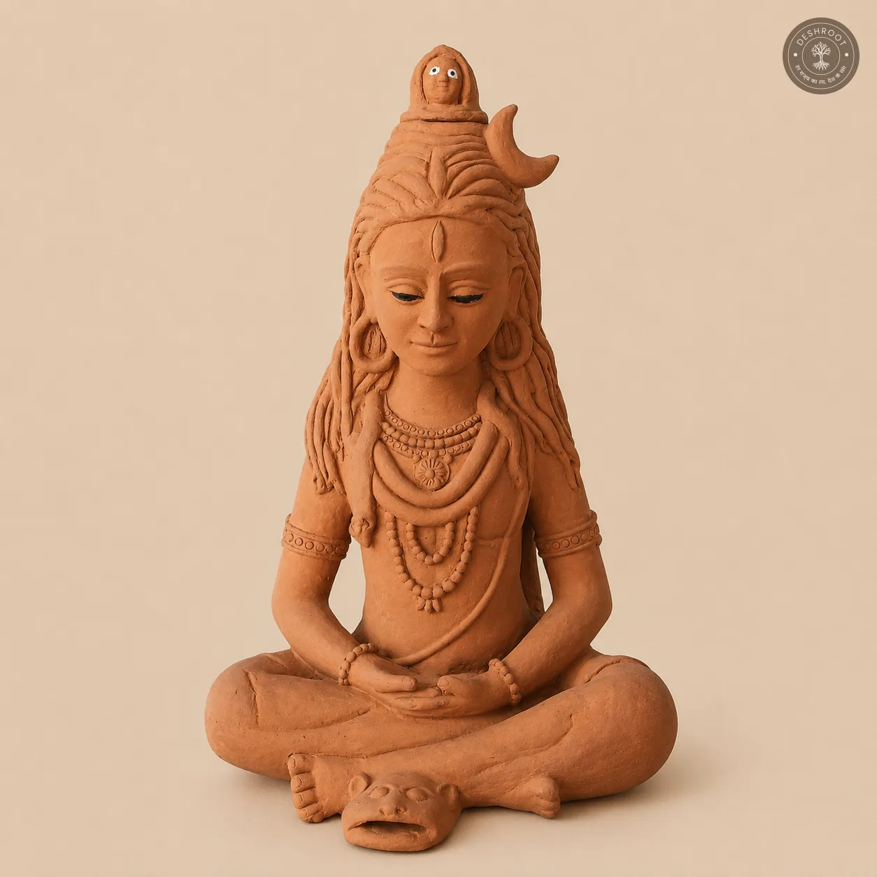 Handcrafted Terracotta Shiva Meditation Idol