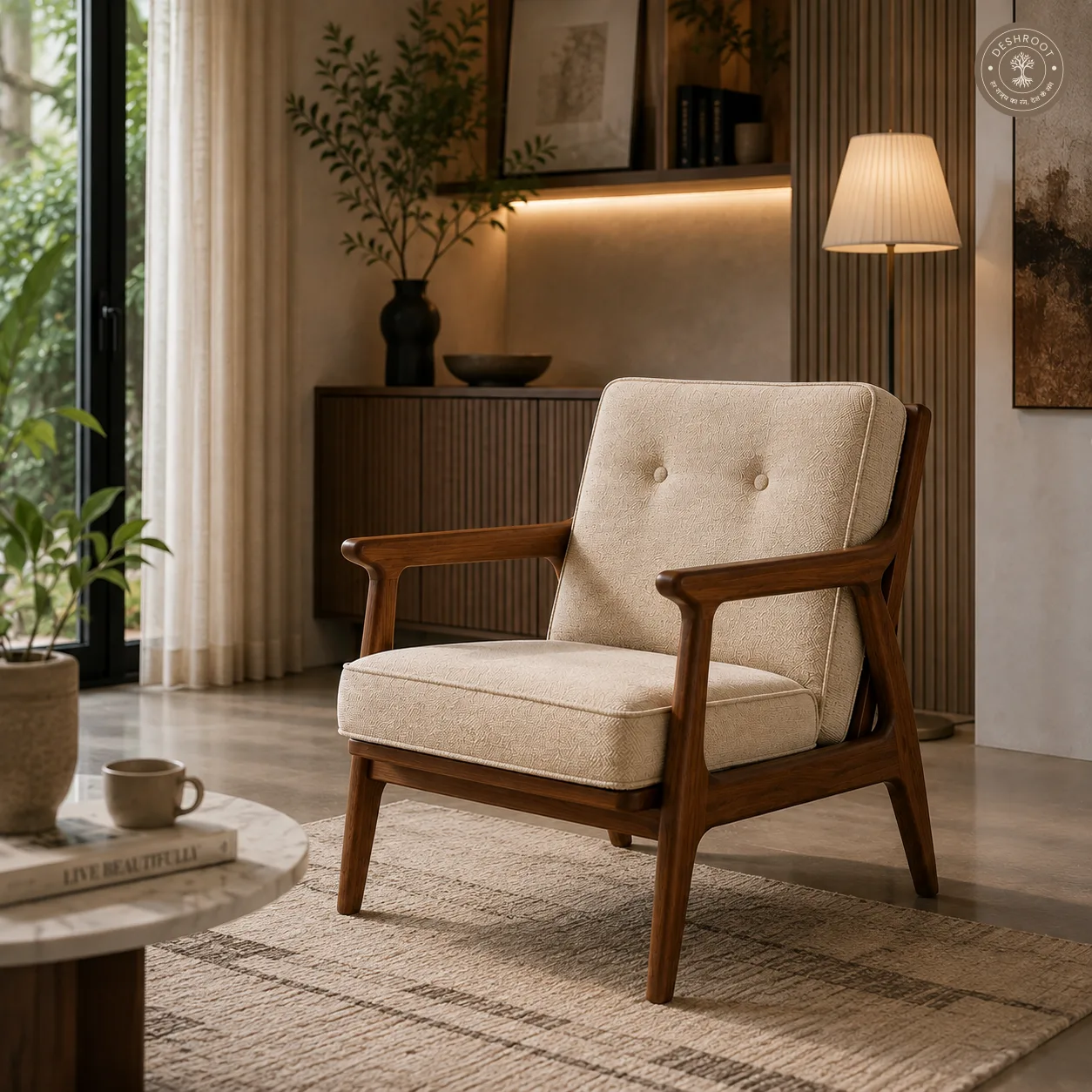 Verity Sculptural Frame Lounge Chair