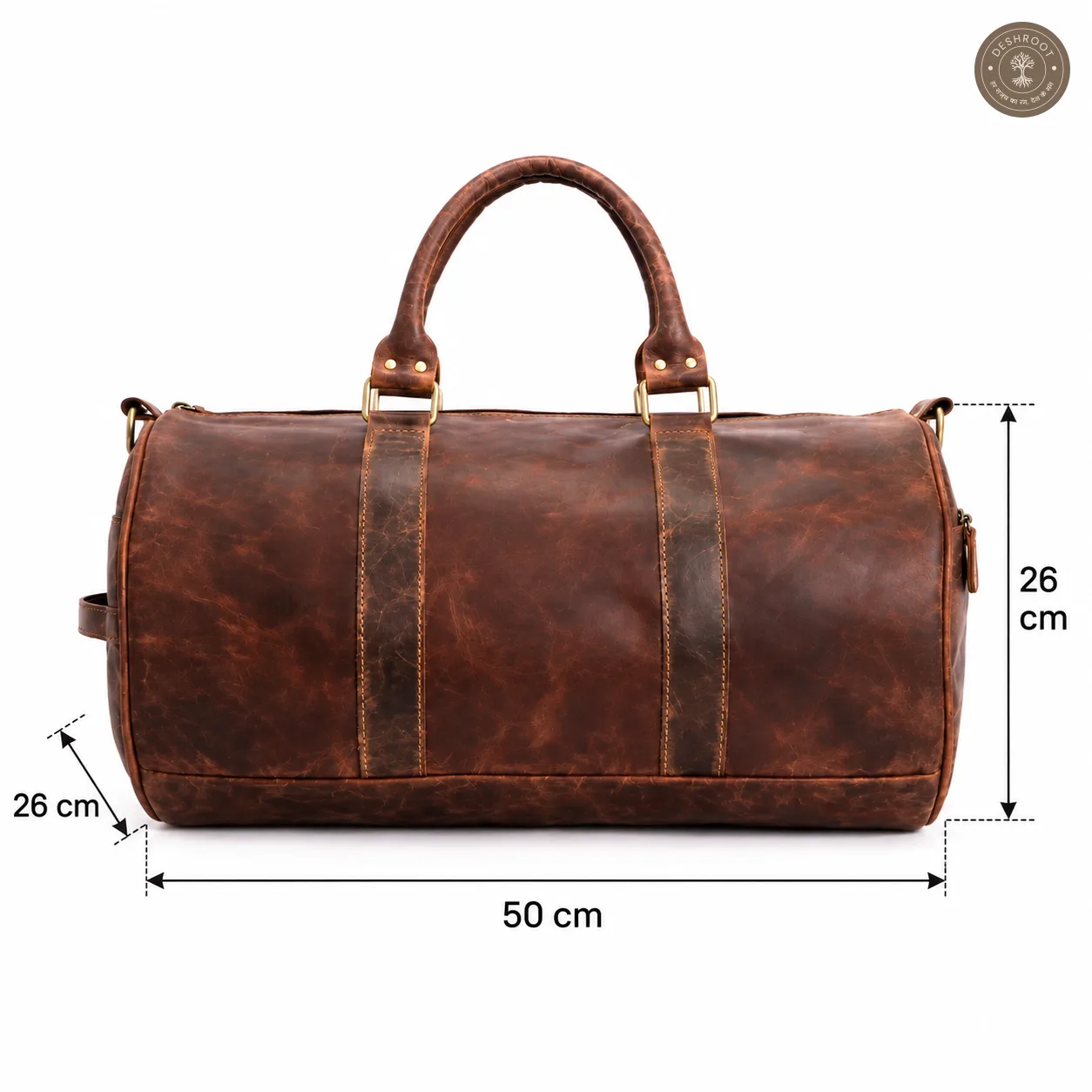 The Ranger Full-Grain Leather Duffle Bag – Cylindrical Travel & Weekender Bag