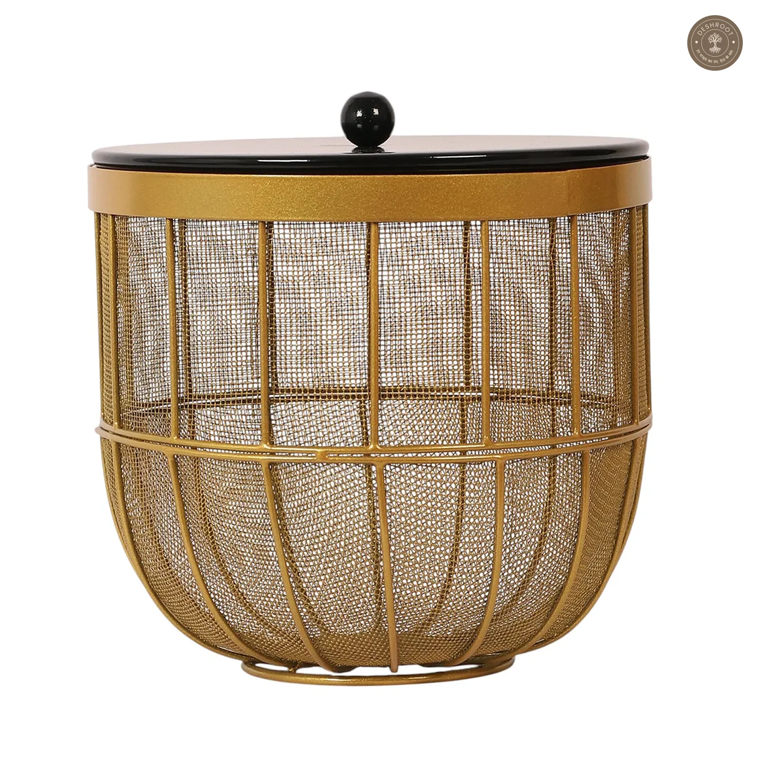 Black & Gold Fruit Cage Basket