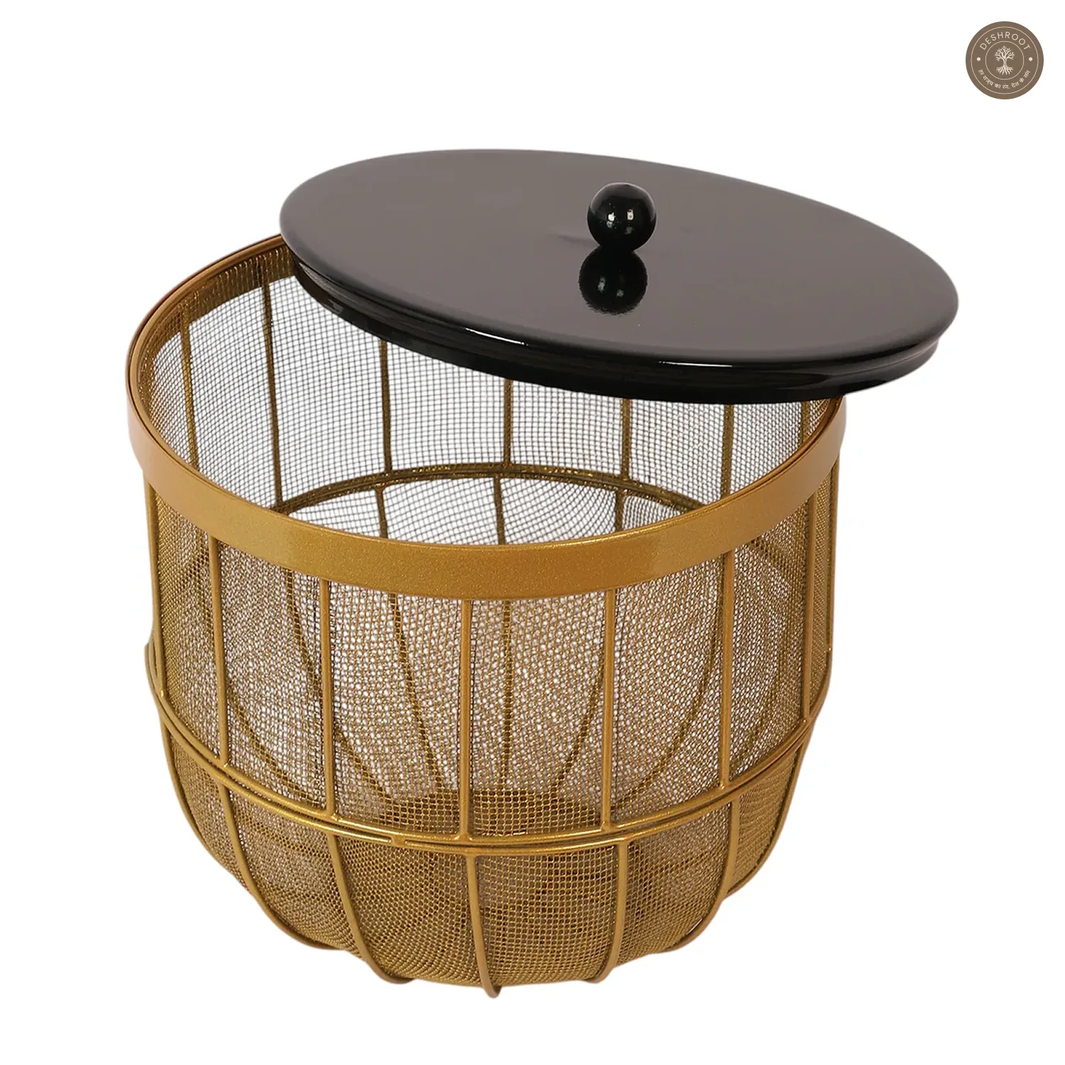 Black & Gold Fruit Cage Basket