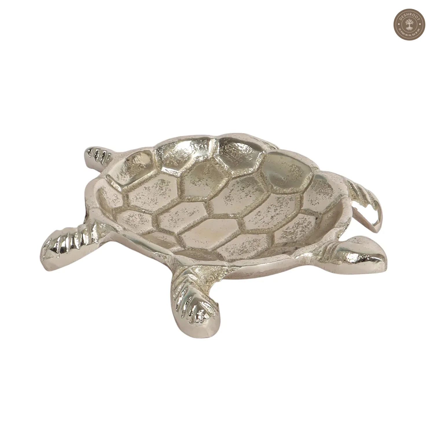 Silver Tortoise Aluminum Trinket Set of 2