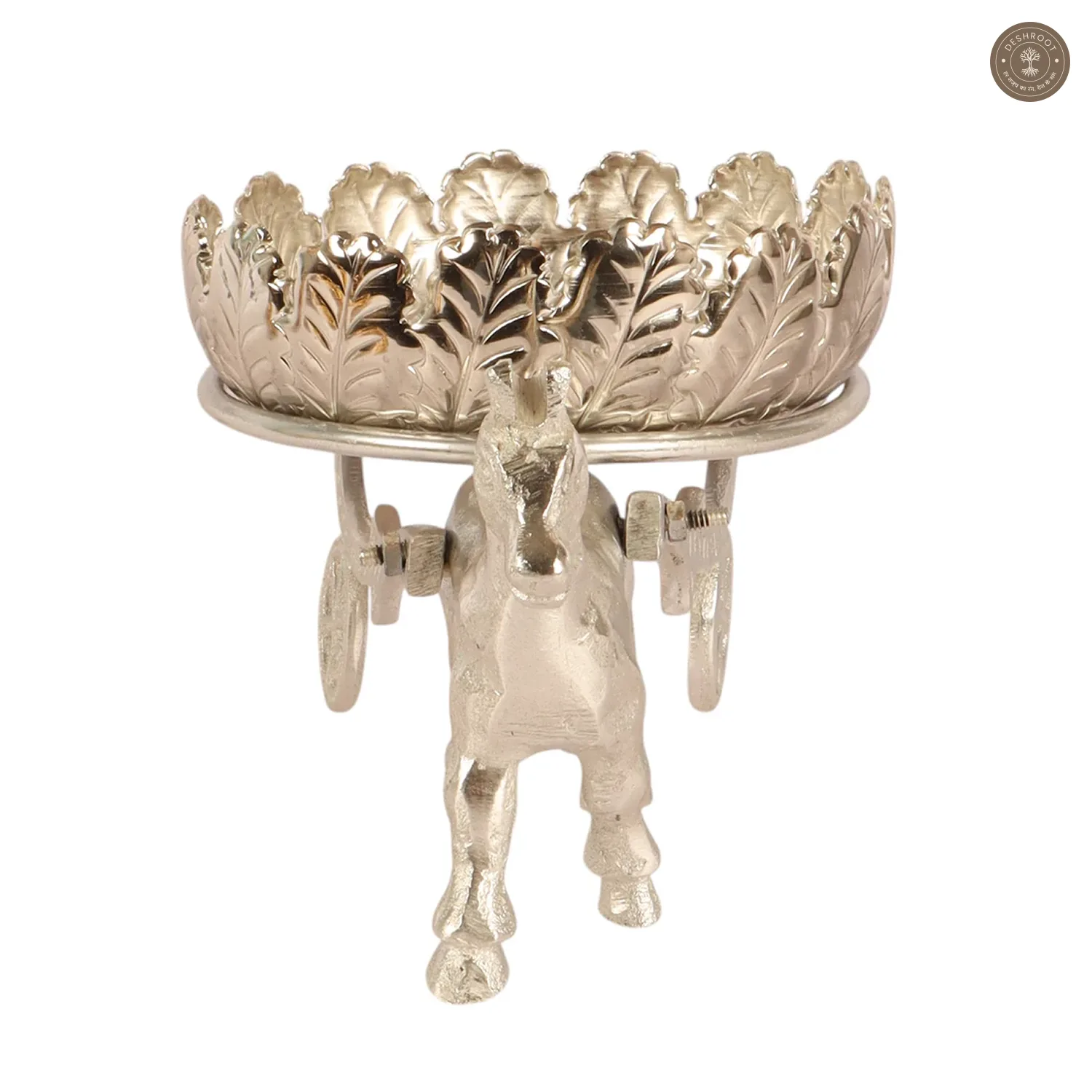 Silver Horse Cart Decorative Bowl