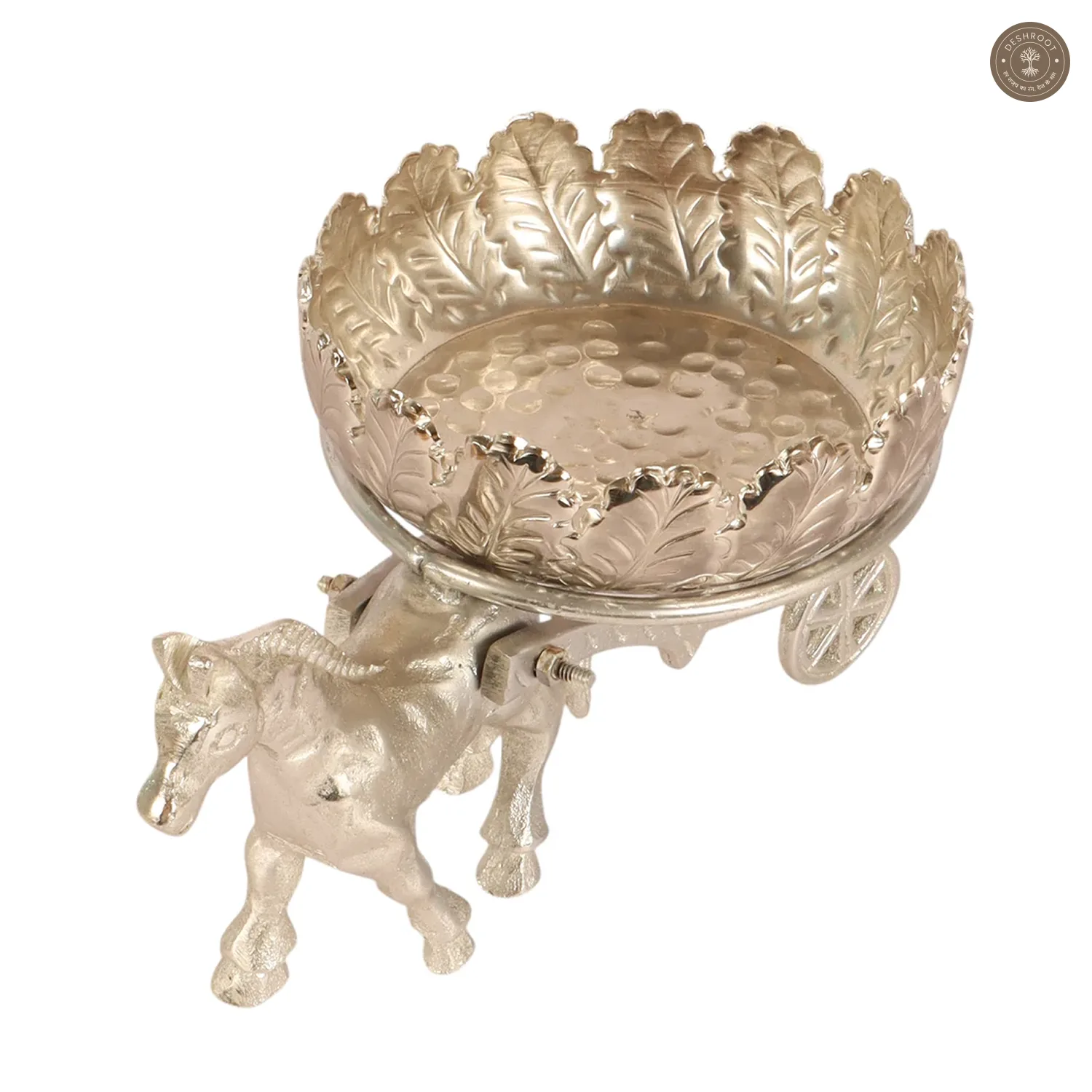 Silver Horse Cart Decorative Bowl