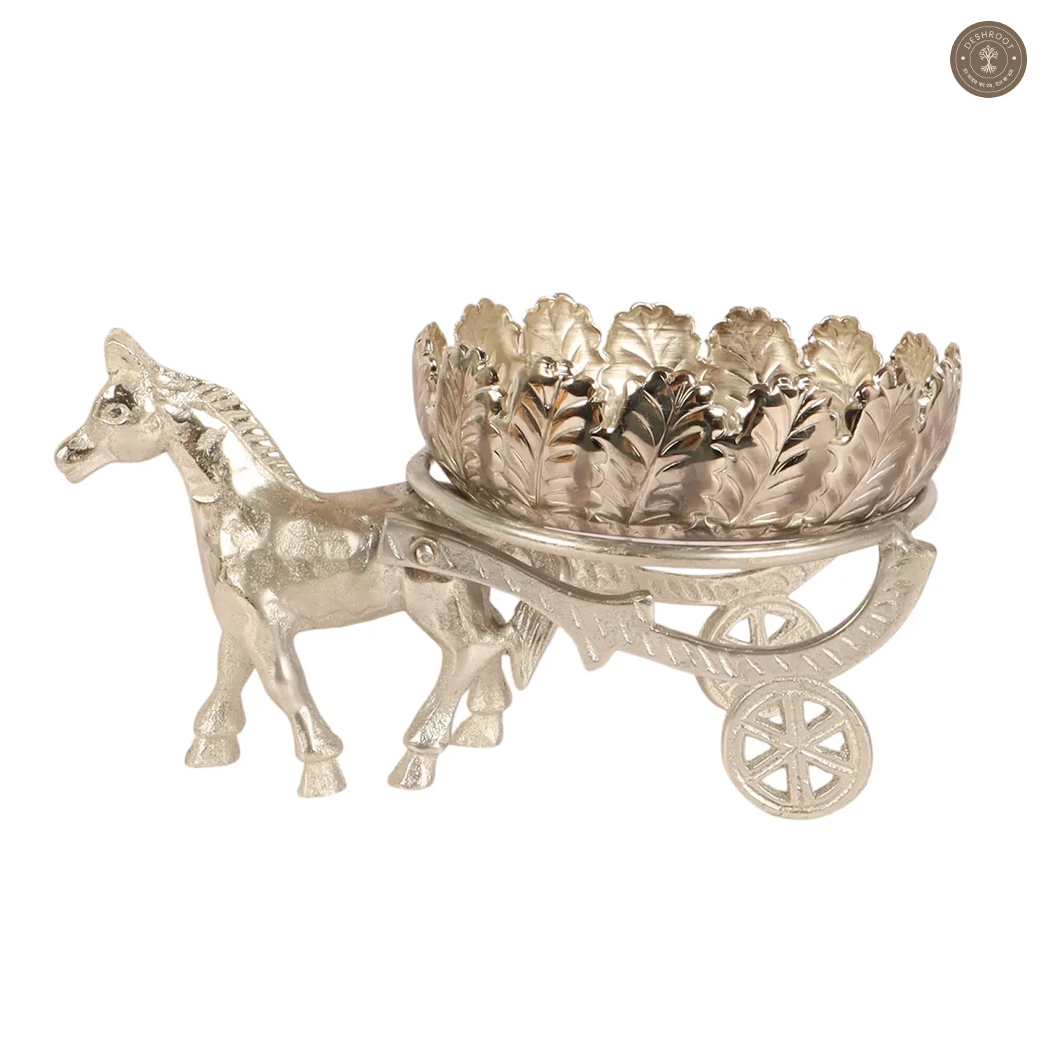 Silver Horse Cart Decorative Bowl