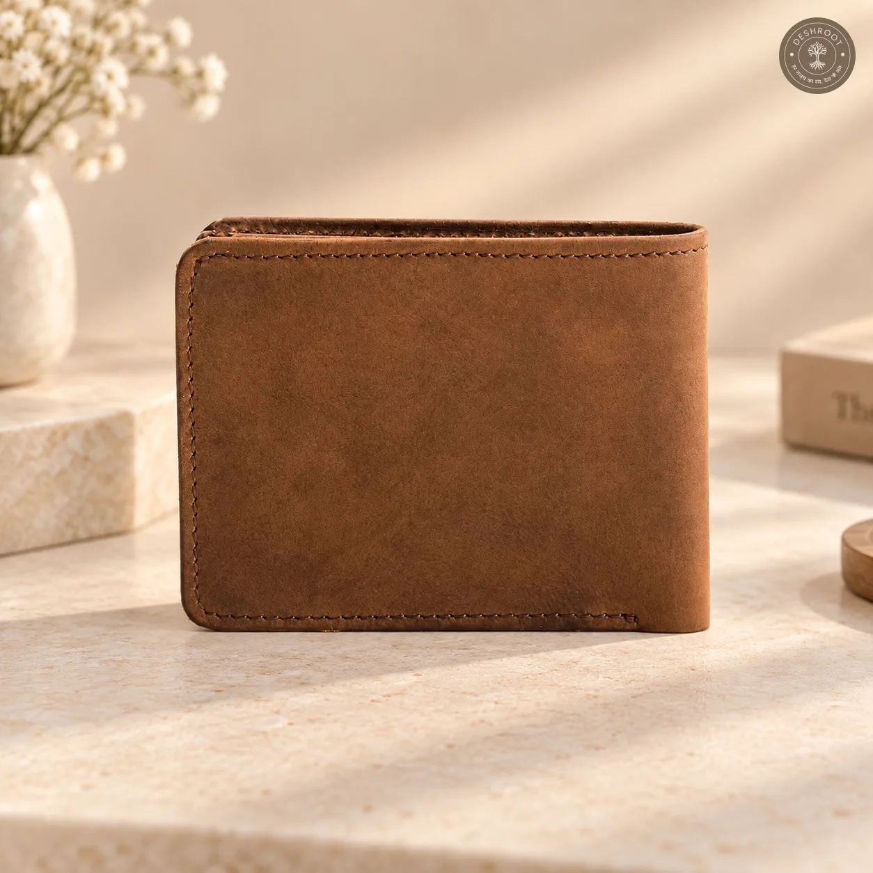 Classic 2.0 Genuine Leather Bifold Wallet – Brown Men’s Wallet with Coin Pocket