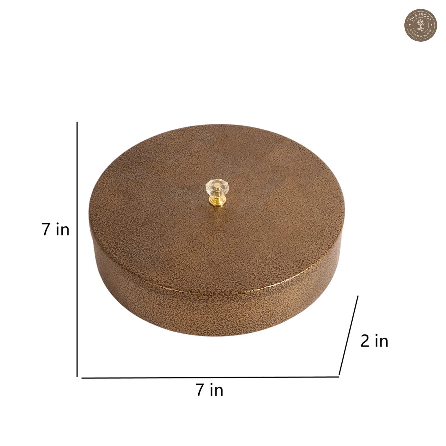 Copper Textured Dry Fruit Box With Lid
