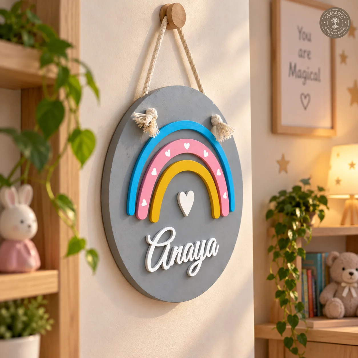 Rainbow Nameplate for Kids