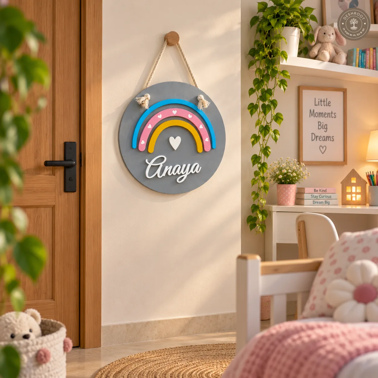 Rainbow Nameplate for Kids
