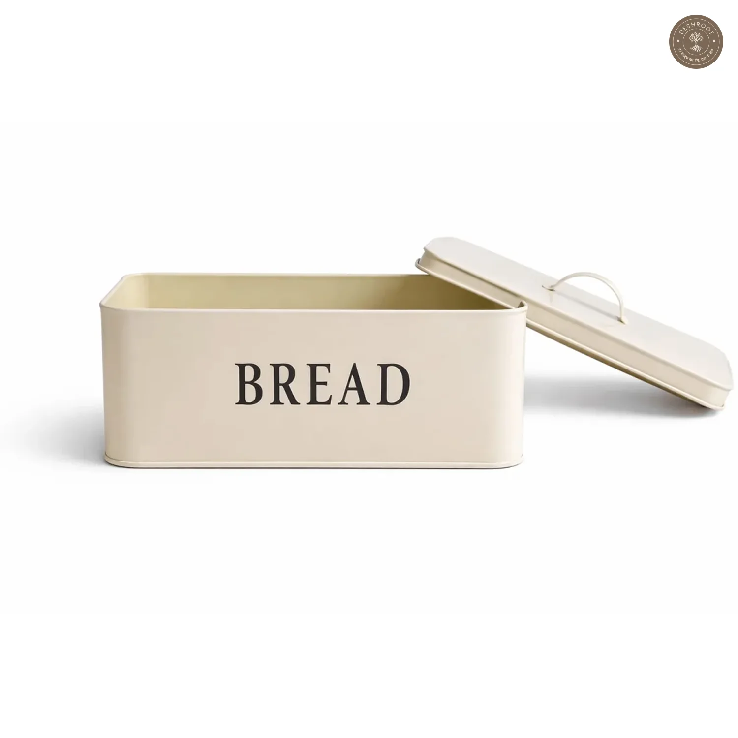 Galvanized Biege Rectangular Bread Box