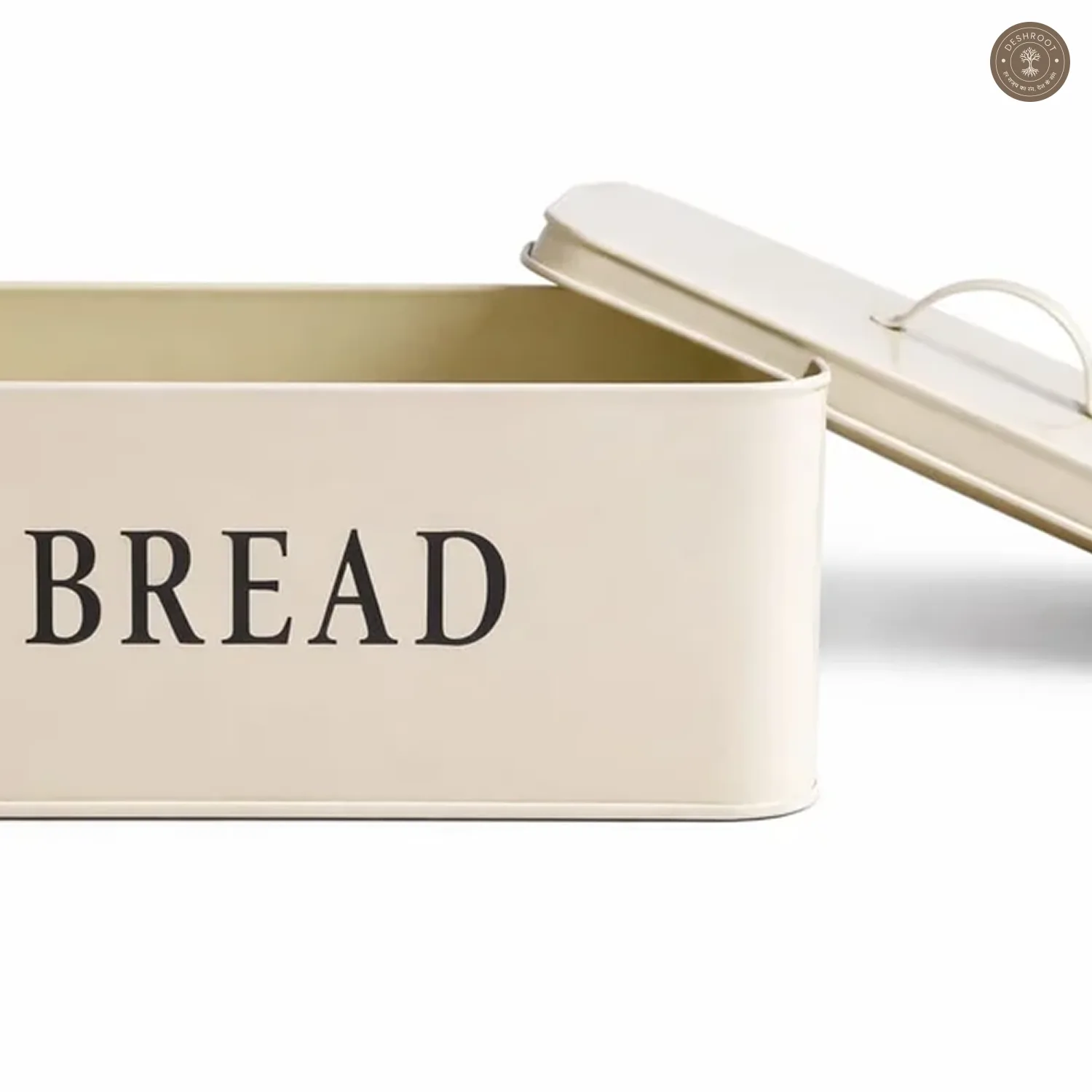 Galvanized Biege Rectangular Bread Box