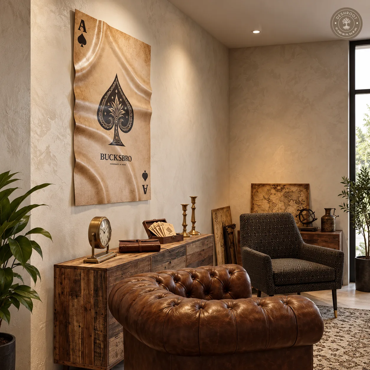 The Ace - Luxury Ace of Spades Playing Card Wall Art for Home & Office Décor