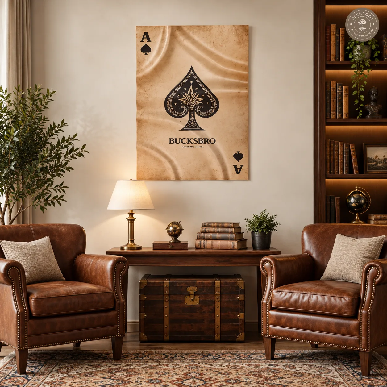 The Ace - Luxury Ace of Spades Playing Card Wall Art for Home & Office Décor