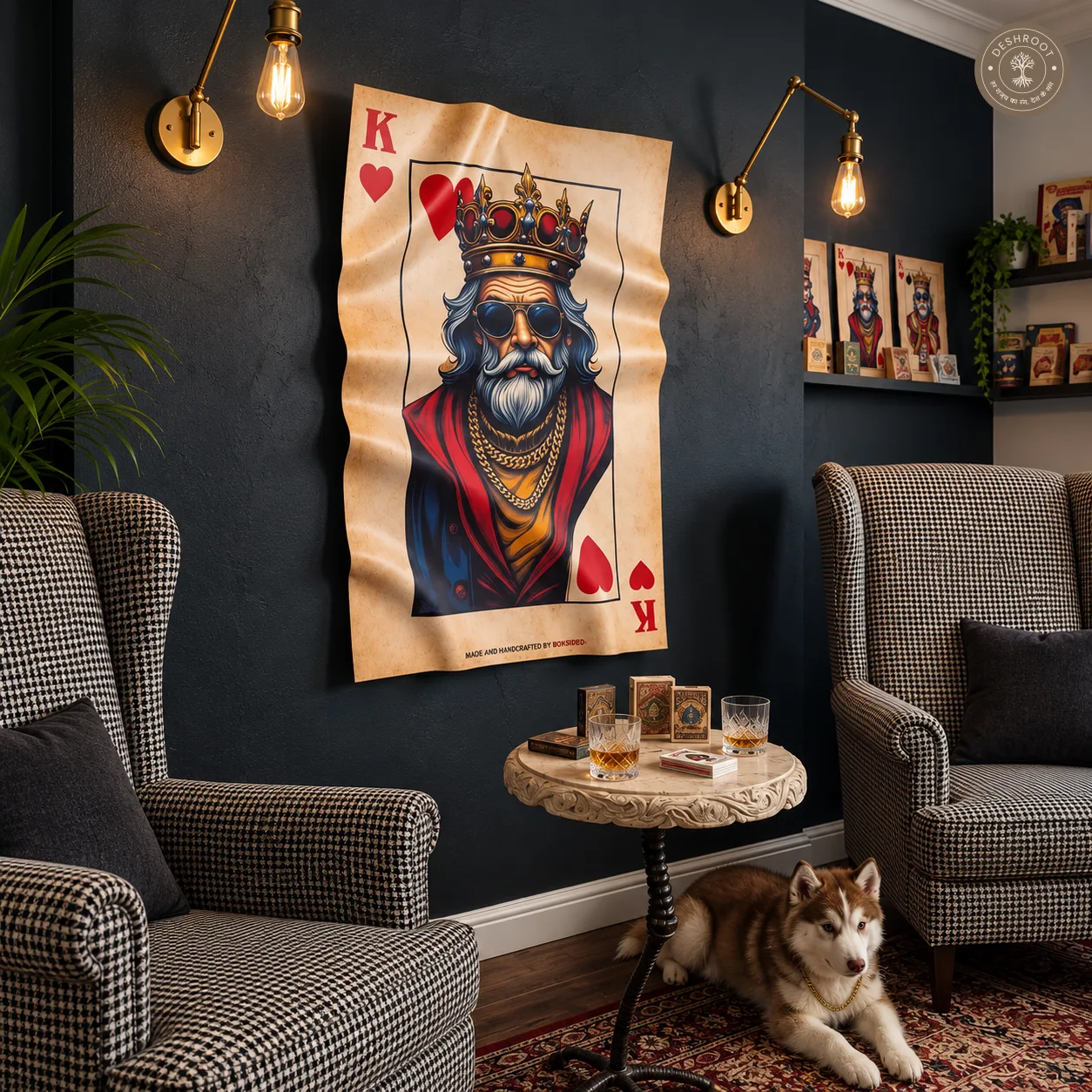 The King Playing Card Wall Art | Royal Statement Décor for Living Room, Lounge & Game Room