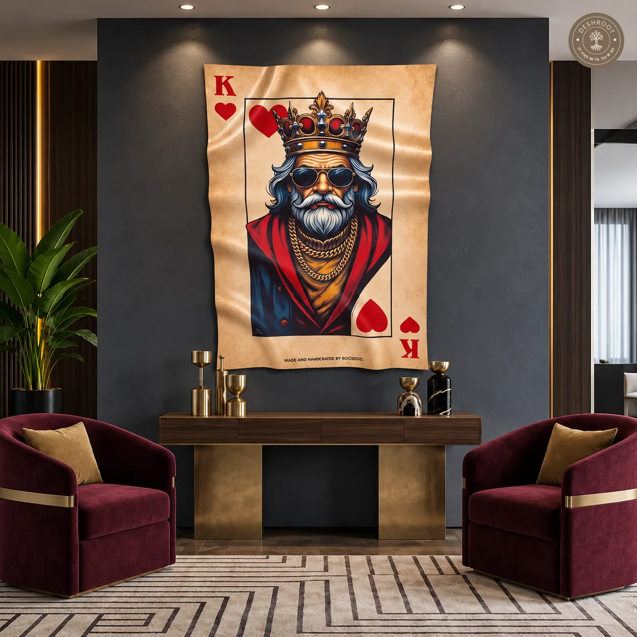 The King Playing Card Wall Art | Royal Statement Décor for Living Room, Lounge & Game Room