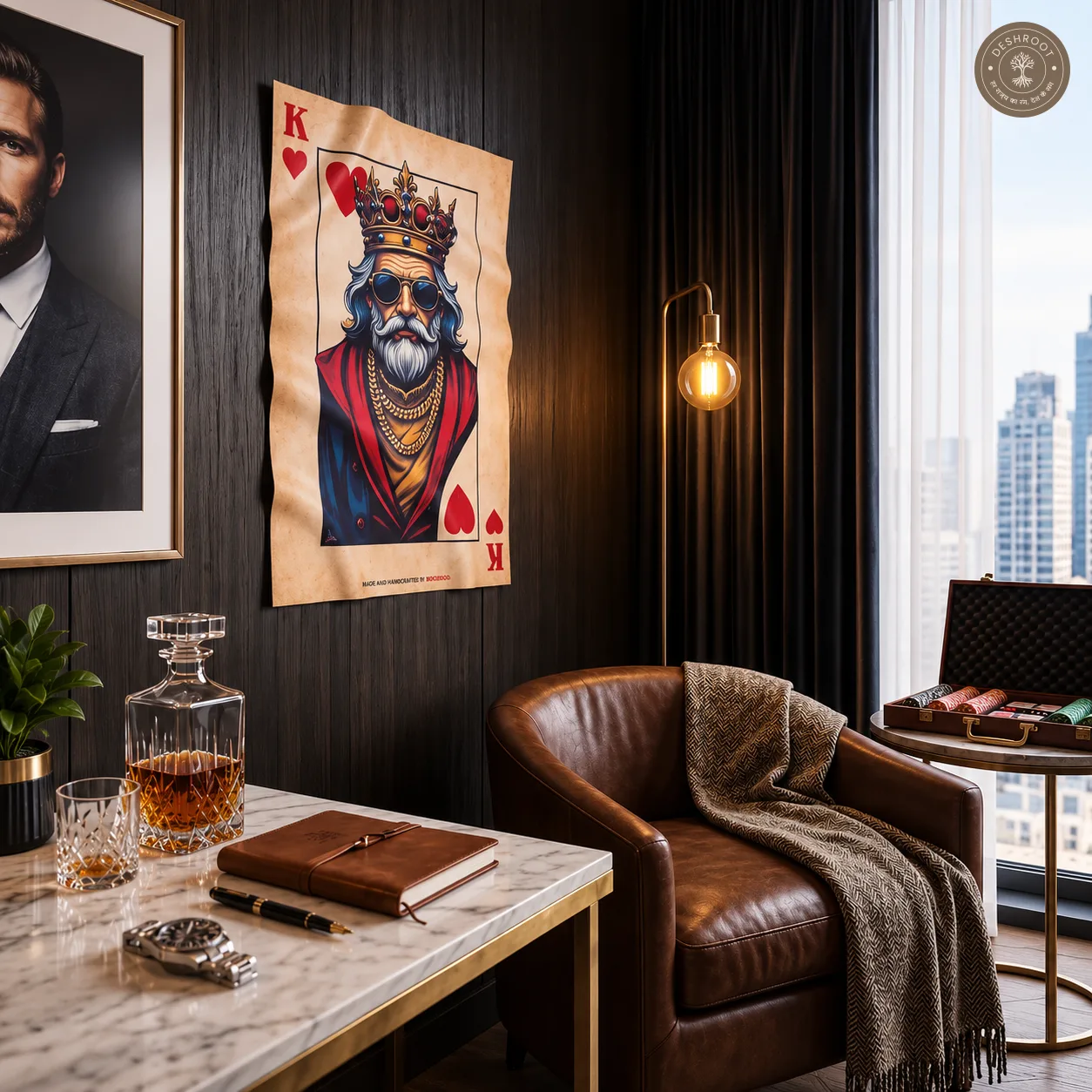 The King Playing Card Wall Art | Royal Statement Décor for Living Room, Lounge & Game Room