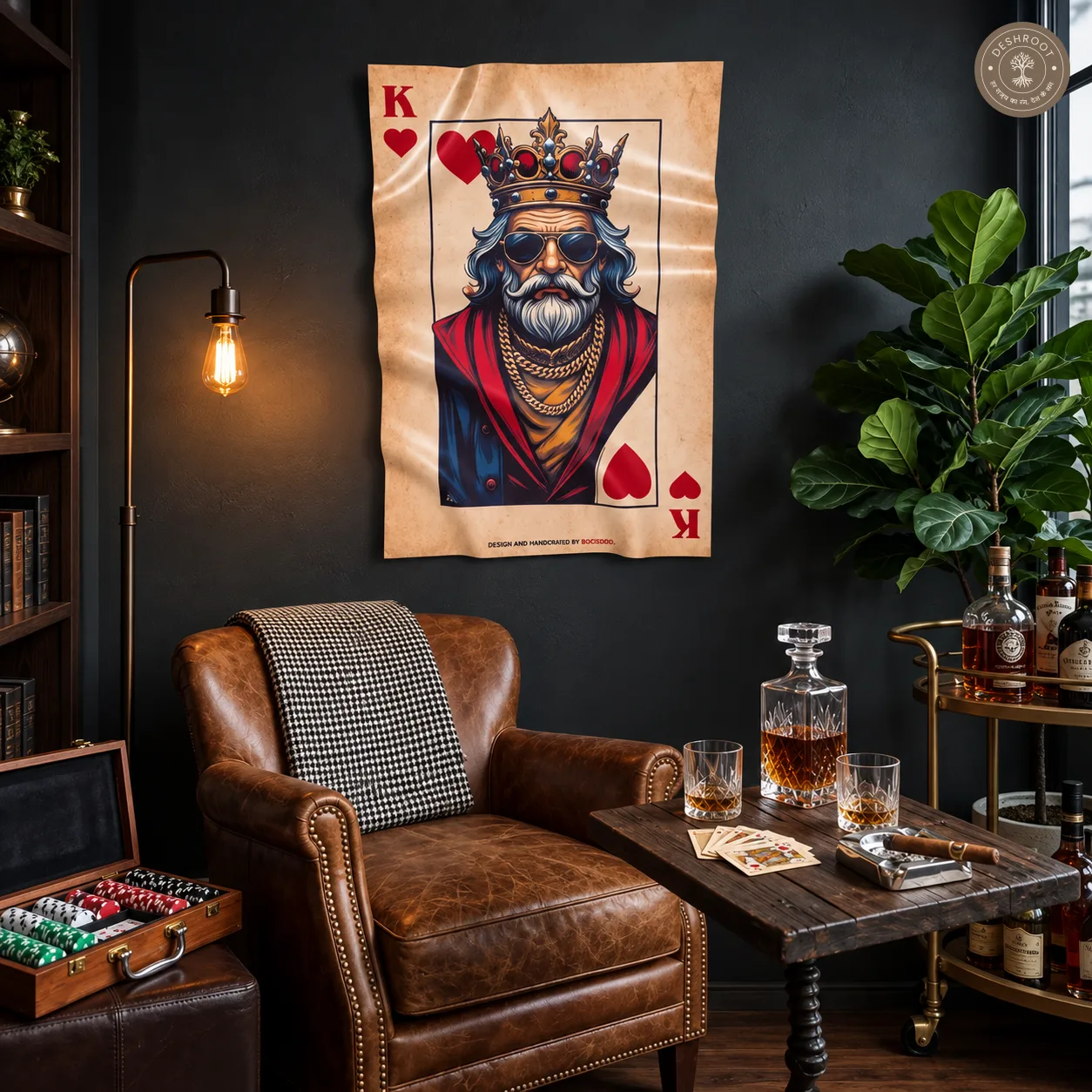 The King Playing Card Wall Art | Royal Statement Décor for Living Room, Lounge & Game Room