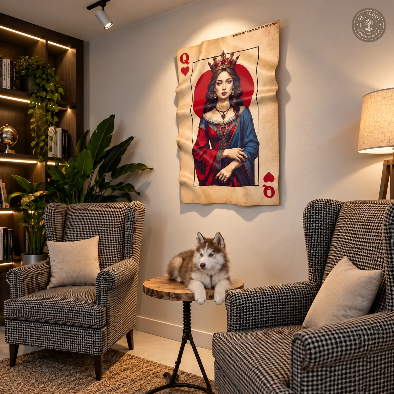 The Queen - Royal Playing Card Wall Art | Luxury Statement Décor