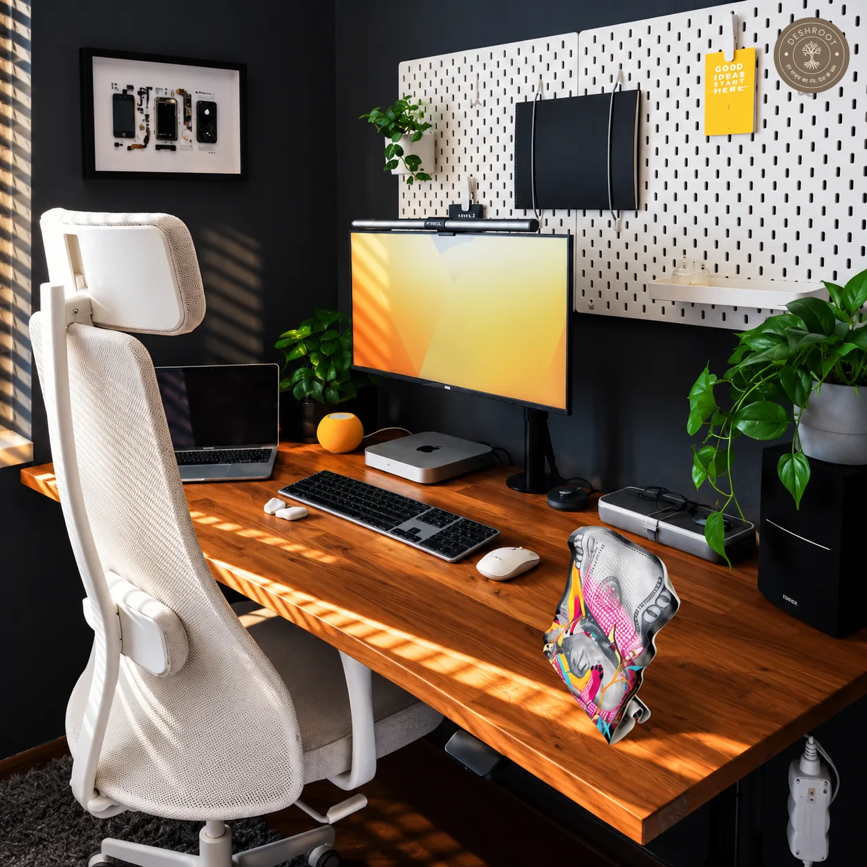 Blinded by the Bucks Tabletop Art | Modern Money-Inspired Statement Desk Décor