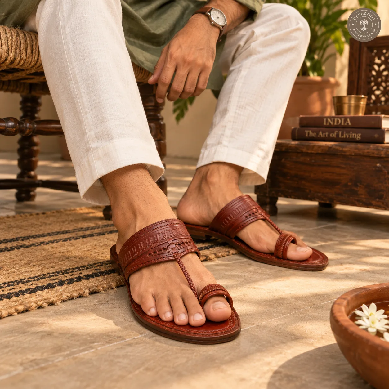 Original Handmade Kolhapuri Leather Chappal for Men