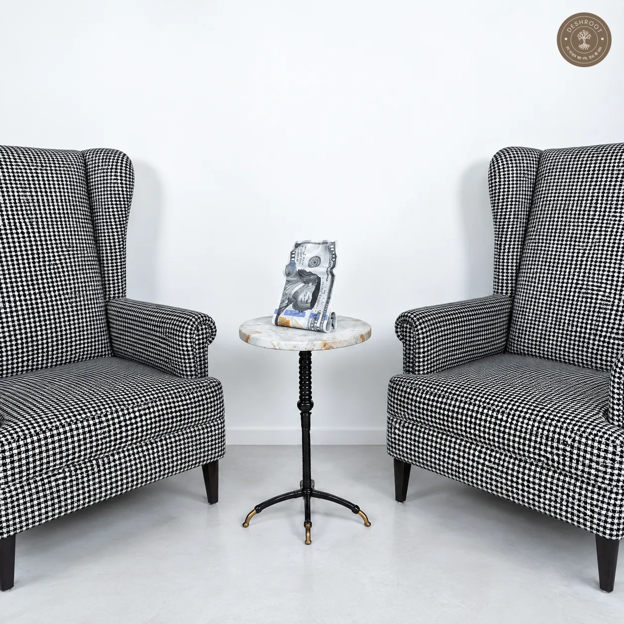 Mind Over Money Tabletop Art | Modern 3D Dollar-Inspired Desk Décor & Statement Showpiece