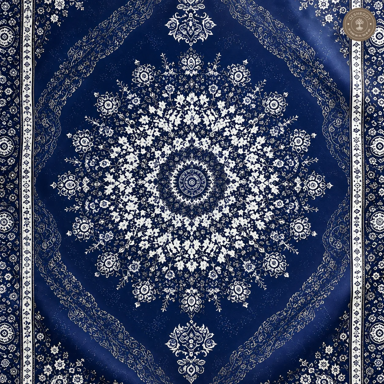 The Ghost - Luxury Navy Persian Carpet Wall Art | Premium Statement Décor