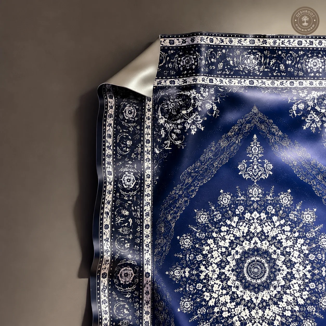 The Ghost - Luxury Navy Persian Carpet Wall Art | Premium Statement Décor