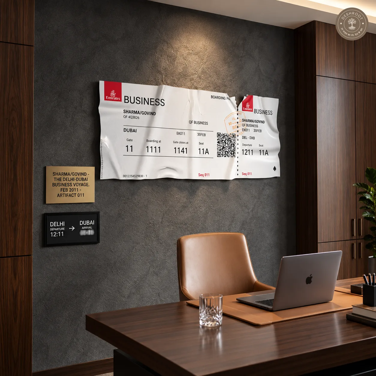 The Emirates - Luxury Boarding Pass Wall Art | Aviation & Travel Décor