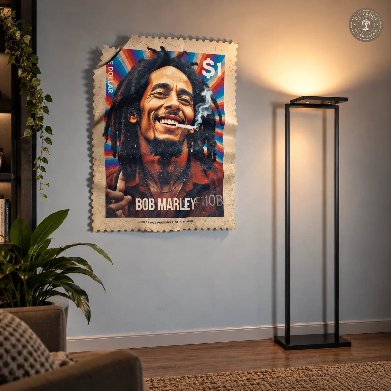 The 420 - Bob Marley Reggae Legend Stamp Wall Art | Premium Music Tribute Décor