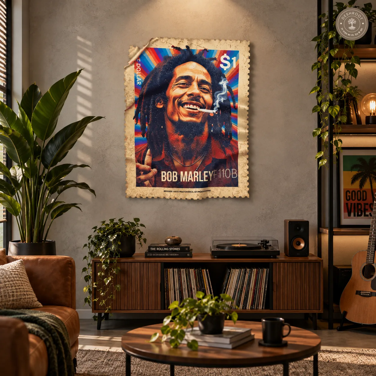 The 420 - Bob Marley Reggae Legend Stamp Wall Art | Premium Music Tribute Décor