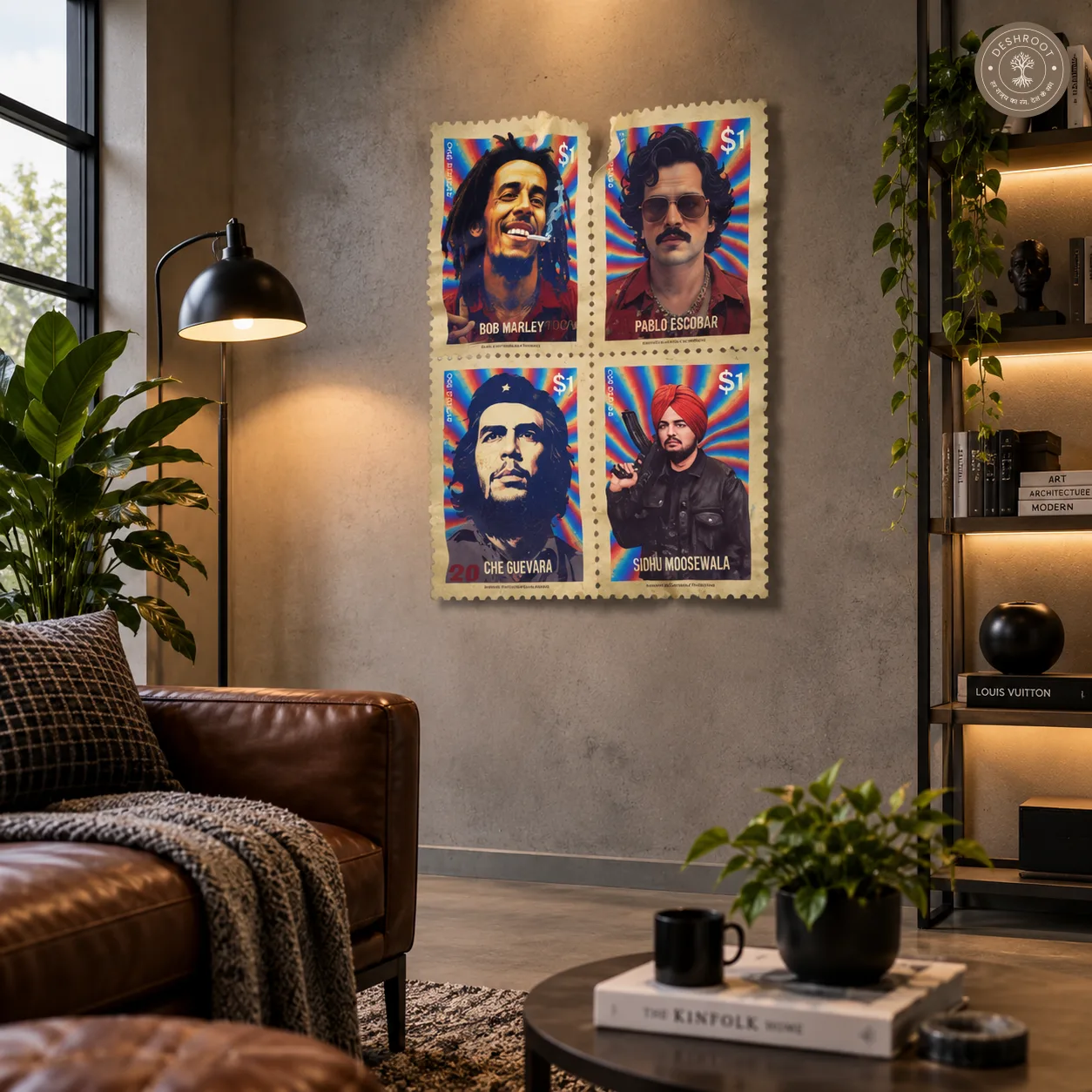 The Four Gods - Iconic Legends Stamp Wall Art | Premium Cultural Tribute Décor