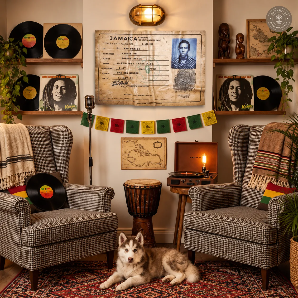 The 420 ID - Bob Marley Passport-Style Reggae Legend Wall Art