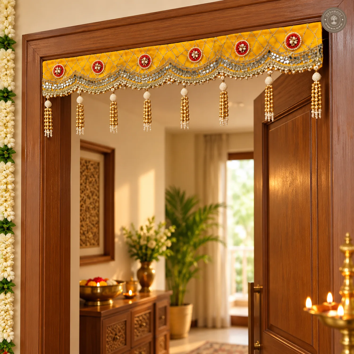 Royal Yellow & Gold Embellished Bandhanwar