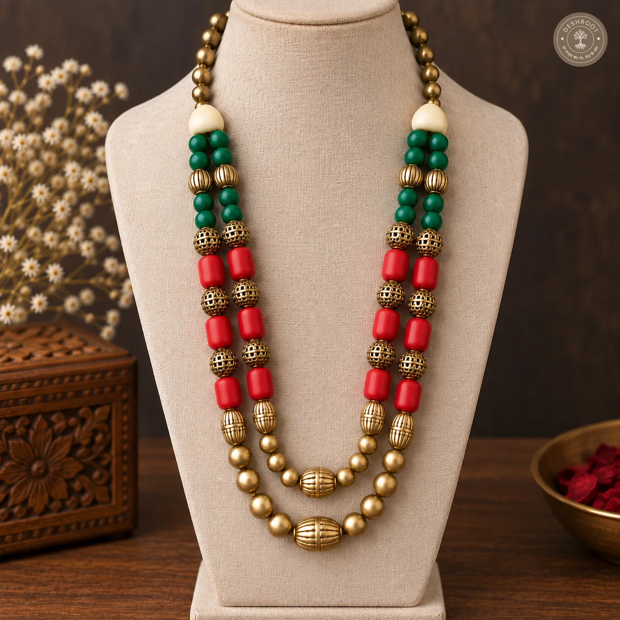 Manonmani Terracotta Necklace | Handcrafted Tamil Nadu Terracotta Jewellery