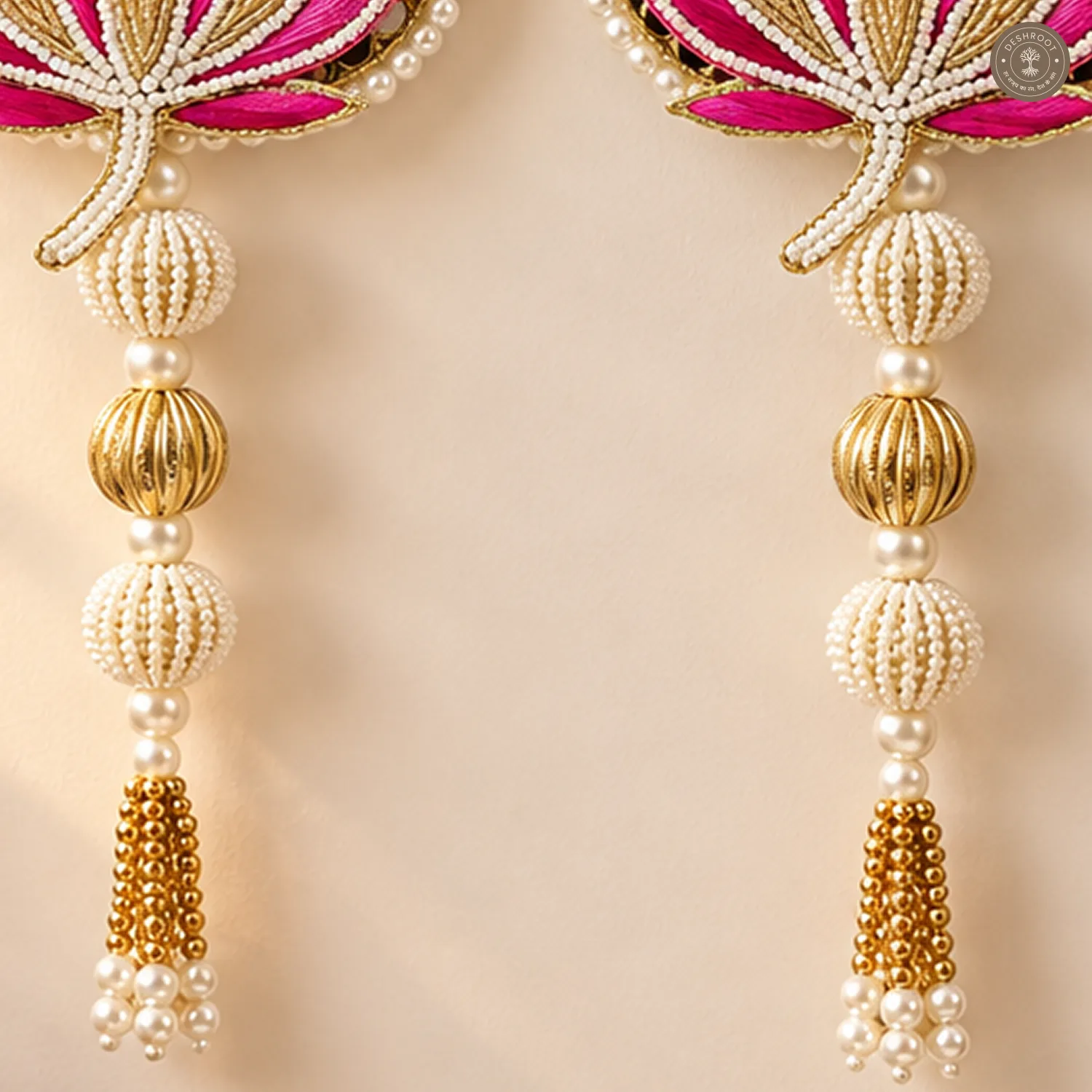 Elegant Shubh Labh Lotus Wall Hanging